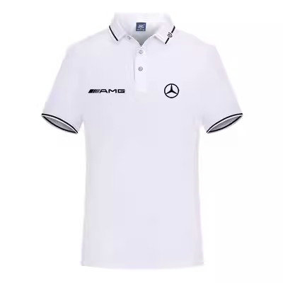 2023 Polo Mercedes AMG régular Homme avec Logo Poitrine Coton Homme